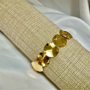 Wavy Disc Bracelet, 14K, ISTANBUL, Turkey, VINTAGE